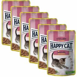Happy Cat Happy Cat MEAT IN SAUCE Kitten & Junior Land-Geflügel / Poultry 6 x 85 g