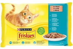 Friskies Friskies hrană pentru pisici la plic - somon, ton, sardine și peşte cod în sos 4 x 85 g