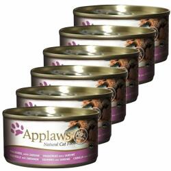 Applaws Applaws Cat - conservă pentru pisici cu macrele și sardele, 6 x 70g