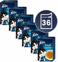 FELIX FELIX Soup Selecție delicioasă cu cod, cu ton, cu cambulă 36 x 48 g