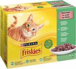 Friskies Friskies hrană pentru pisici la plic - carne de vită, pui, ton și cod în sos 12 x 85 g