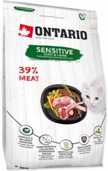 ONTARIO Ontario Cat Sensitive rață și miel 2 kg