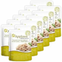 Applaws Pliculeț APPLAWS Cat, pui și miel în gelatină 12 x 70g