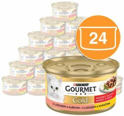 Gourmet Conservă Gourmet GOLD - bucăți de somon și pui în sos 24 x 85g
