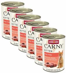 Animonda Animonda Carny Kitten -carne de vită de curcan 6 x 400 g
