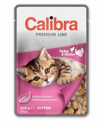 Calibra CALIBRA Cat Kitten bucăți de pui și curcan în sos 100 g