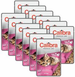 Calibra CALIBRA Cat Kitten bucăți de pui și curcan în sos 12 x 100 g