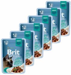 Brit Pliculeț BRIT Premium Cat Delicate Fileuri în sos cu Vită 6 x 85 g