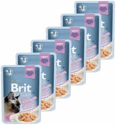 Brit Pliculeț BRIT Premium Cat Delicate Fillets in Gravy with Salmon for Sterilised 6 x 85 g