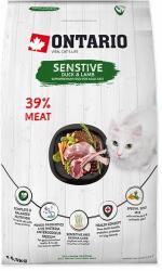 ONTARIO Ontario Cat Sensitive rață și miel 6, 5 kg