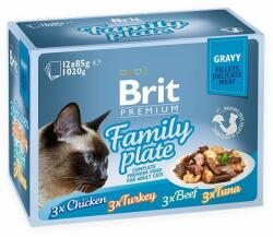 Brit Pliculeț BRIT Premium Cat Delicate Fillets in Gravy Family Plate 12 x 85 g