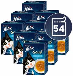 FELIX FELIX Soup Selecție delicioasă cu cod, cu ton, cu cambulă 54 x 48 g