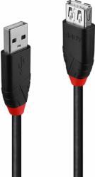 Lindy 42817 USB-A anya - USB-A apa Aktiív hosszabbító kábel - Fekete (5m) (42817)