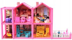 MalPlay Casă de păpuși MalPlay - Lovely House cu 6 camere, mobilier și figurine, 136 de piese (100268)