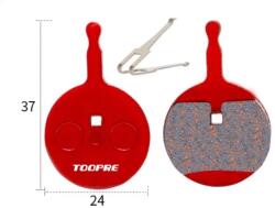 Toopre TP-02B tárcsafék fékbetét Avid BB5 fékhez, 23, 6 mm átmérő, acél alap, fél-fémes pofa, 2 pár