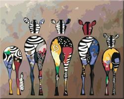 Zuty Pictură pe numere Herd of Zebras (520231)