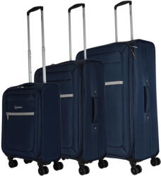 Benzi BZ5756 kék 4 kerekű 3 részes bőrönd szett (BZ5756-szett-kek)