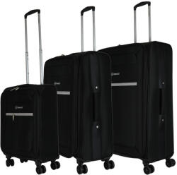 Benzi BZ5756 fekete 4 kerekű 3 részes bőrönd szett (BZ5756-szett-fekete)