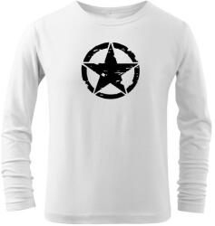DRAGOWA Gyerek hosszú ujjú póló Star, fehér
