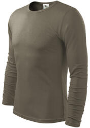 MALFINI Fit-T hosszú ujjú póló, Army szín, 160g/m2