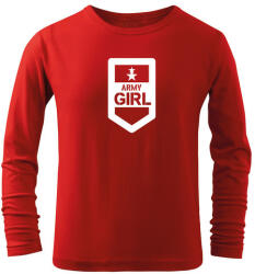 DRAGOWA Gyerek hosszú ujjú póló Army girl, piros