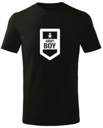 DRAGOWA Gyerek rövid ujjú póló Army boy, fekete