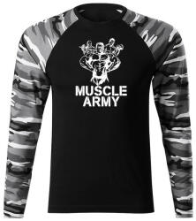 DRAGOWA Fit-T hosszú ujjú póló muscle army team, metro 160g/m2