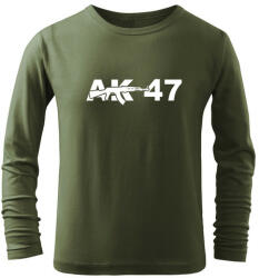 DRAGOWA Gyerek hosszú ujjú póló AK47, oliva