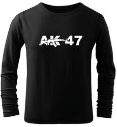 DRAGOWA Gyerek hosszú ujjú póló AK47, fekete