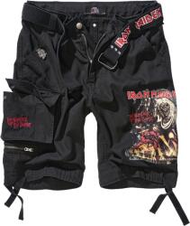 Brandit Iron Maiden Savage shorts The Number of The Beast ediție neagră, negru