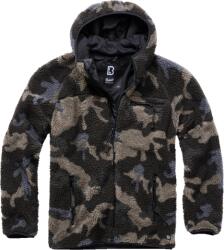 Brandit Jachetă din fleece Brandit cu glugă Teddyfleece Worker, darkcamo