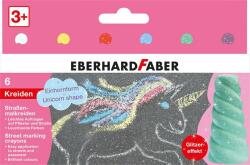 Eberhard Faber Aszfaltkréta készlet, EBERHARD FABER Unikornis , 6 csillámos szín (E526560) - kellekanyagonline