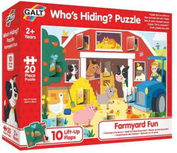Galt Puzzle cu surprize - Distractie la ferma (20 piese) PlayLearn Toys Puzzle