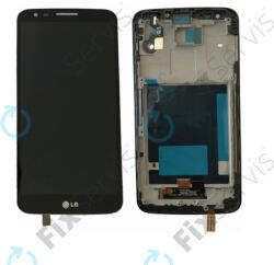 LG G2 D802 - LCD Kijelző + Érintőüveg + Keret (Fekete), Black
