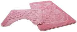 Hilal Molly 3016-2 Pink, Rózsaszínű 2 Részes Fürdőszoba Szőnyeg 50x80 + 50x40cm