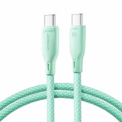 JOYROOM USB-C - USB-C Multi-Color Kábel - 1m 60W - Zöld (SA34-CC3)