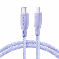 JOYROOM USB-C - USB-C Multi-Color Kábel - 1m 60W - Lila (SA34-CC3)