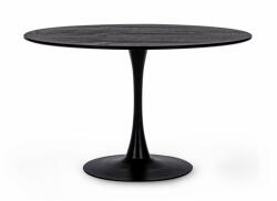 MONTISON kerek étkezőasztal - 120cm - fekete (BIZ-0732979)