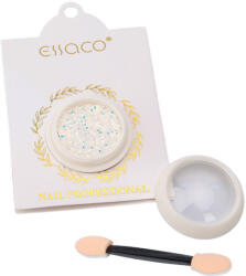 ESSACO Nail glitter divatos színekben, apró szemcse méretű - fehér (100327-1)