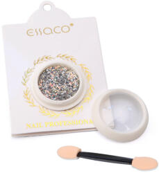 ESSACO Nail glitter divatos színekben, apró szemcse méretű - ezüst (100327-6)