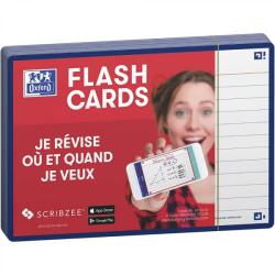 OXFORD Cartonase Flash Cards 2.0, 80 flash cards/set, A6(105 x 148mm), Scribzee-dict-margine bleu (13917)
