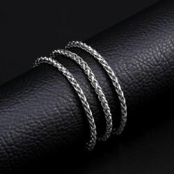 Elegance anti nemesacél nyaklánc sűrű szemezésű ezüst fazonban 50 cm - 60 cm - 70 cm hosszúságban választható 4 mm vastag (Nya - 3458223)