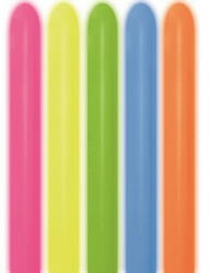 Sempertex 260S modellező lufi 100db/csomag vegyes Neon színek, kukaclufi (LUFI485955)