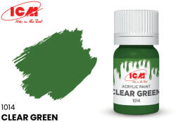 ICM CLEAR COLORS Clear Green bottle 12 ml (1014)