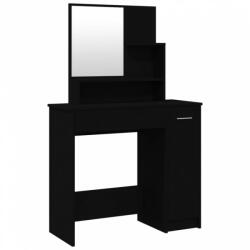 vidaXL Fekete tükrös fésülködőasztal 86, 5 x 35 x 136 cm (802958) - plaza8