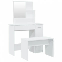 vidaXL Fehér fésülködőasztal-szett 86, 5 x 35 x 136 cm (3114147) - plaza8