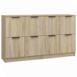 vidaXL 2 db sonoma-tölgyszínű szerelt fa tálalóasztal 60 x 30 x 70 cm (3115806) - plaza8