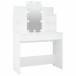 vidaXL Fehér led-es fésülködőasztal 96 x 40 x 142 cm (808819) - plaza8