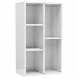 vidaXL Magasfényű fehér forgácslap könyv-/tálalószekrény 50x25x80 cm (800168) - plaza8