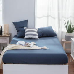 BAOLY Cearceaf de pat cu elastic 140x200 cm, bleumarin